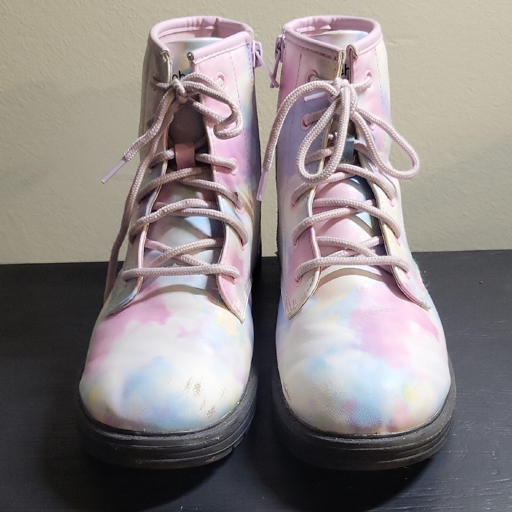 Skechers Multicolor Tie-Dye Combat Boots